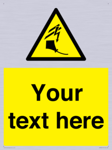 Custom warning kite flying near powerlines